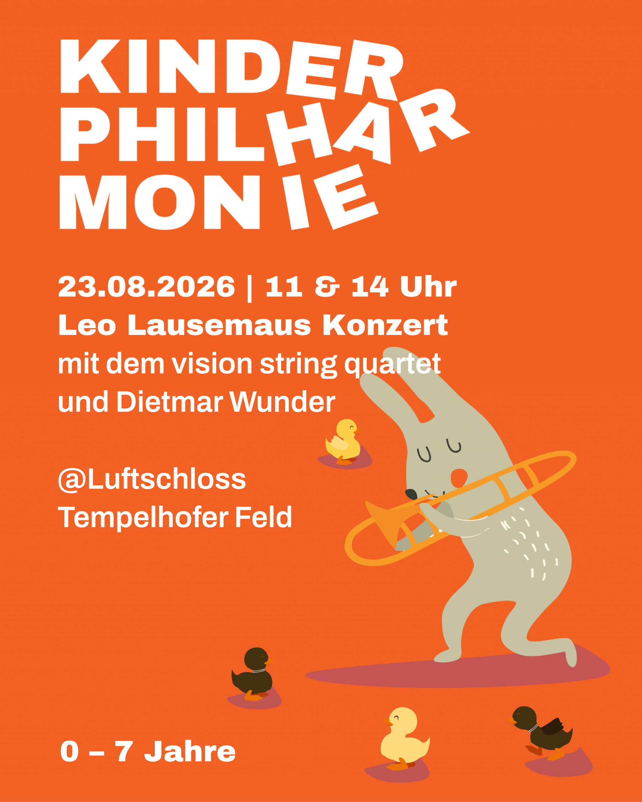 Kinderphilharmonie: Leo Lausemaus Konzert mit dem Vision string quartet und Dietmar Wunder